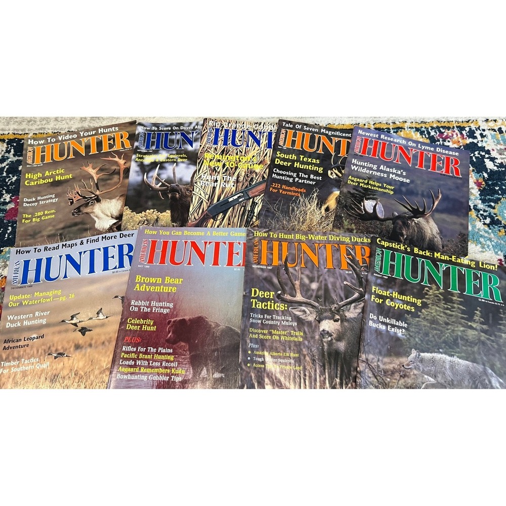 Lot‎ of 11 Vintage Hunting and Rifle Magazines 1980s